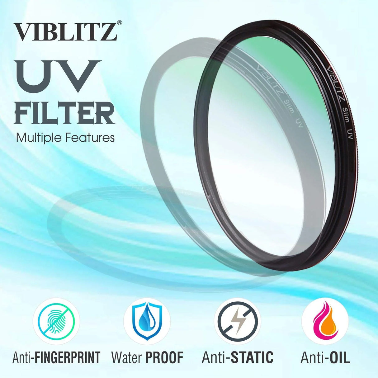 VIBLITZ Ultra Slim UV Filter Protection- 77mm