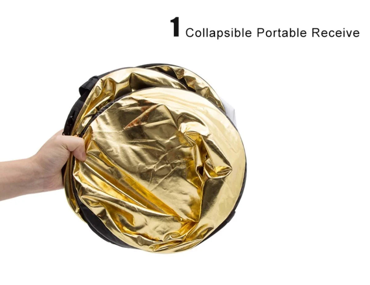 HIFFIN Portable 5 in 1- 100x150cm Collapsible Round Multi Disc Light Reflector