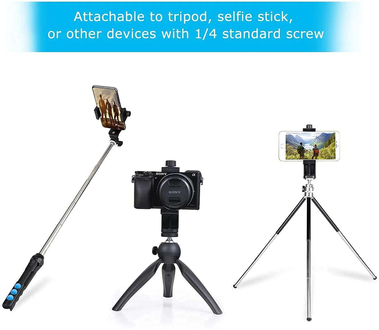 HIFFIN Universal 360° Rotating Vertical Mobile Tripod Monopod Mount