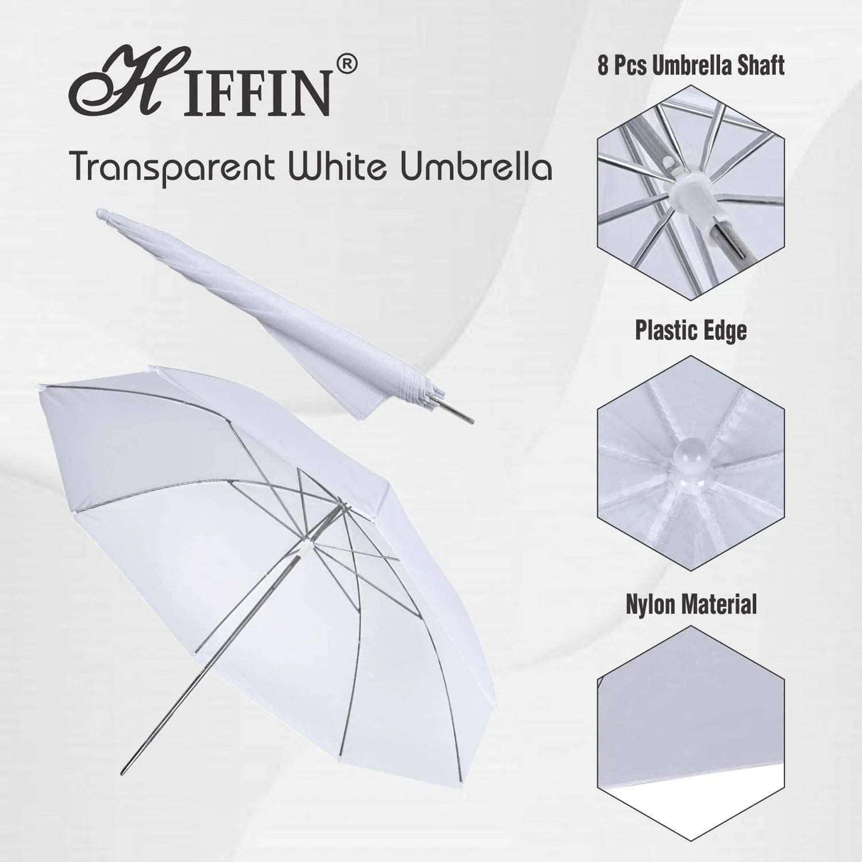 HIFFIN Porta Kit- 9 feet with Pair of Light Stands, Porta Lights, Umbrellas for Video & Still Photography Lighting