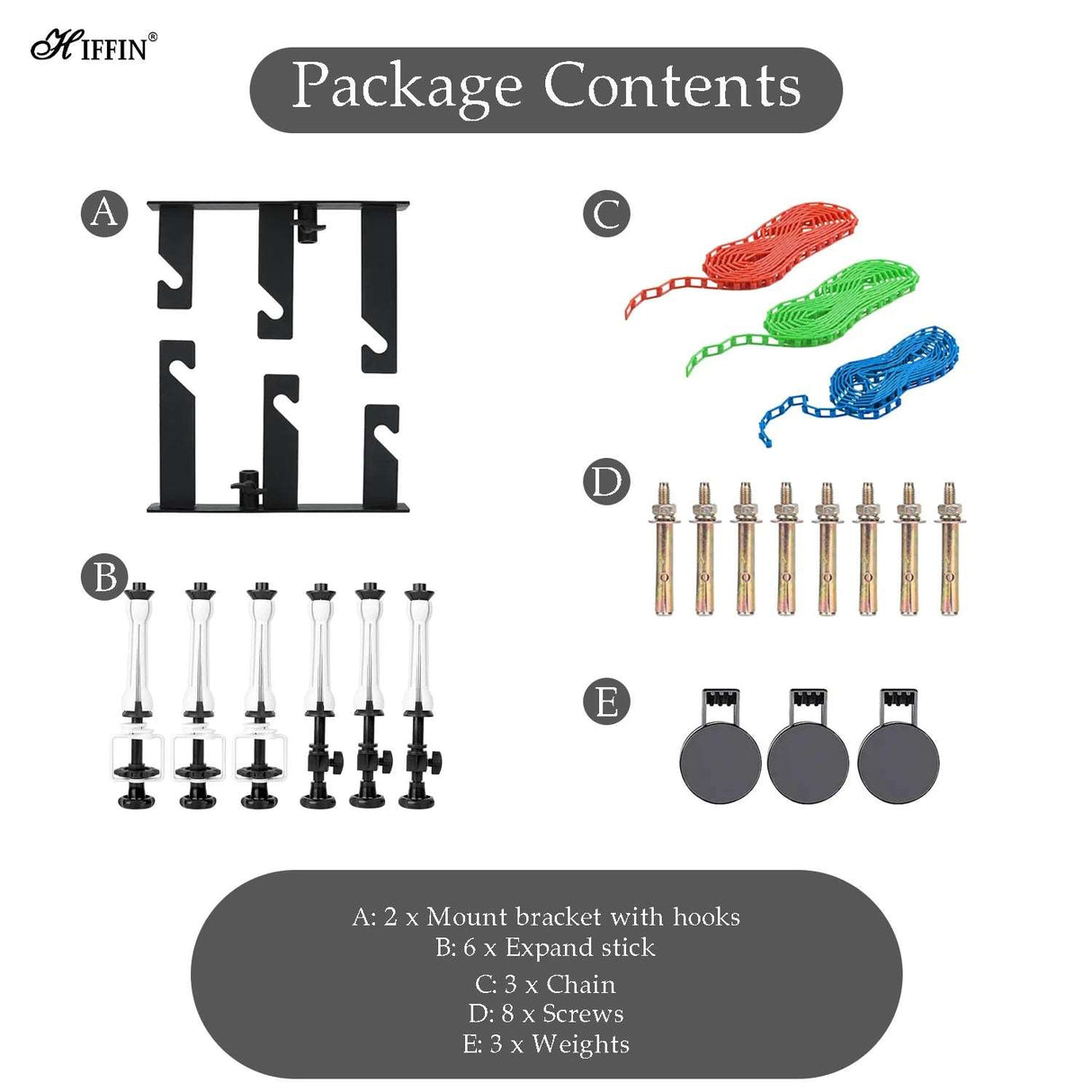 HIFFIN Photography 3 Roller Backdrop Stand & Wall Mount, Manual Background Roller Support System