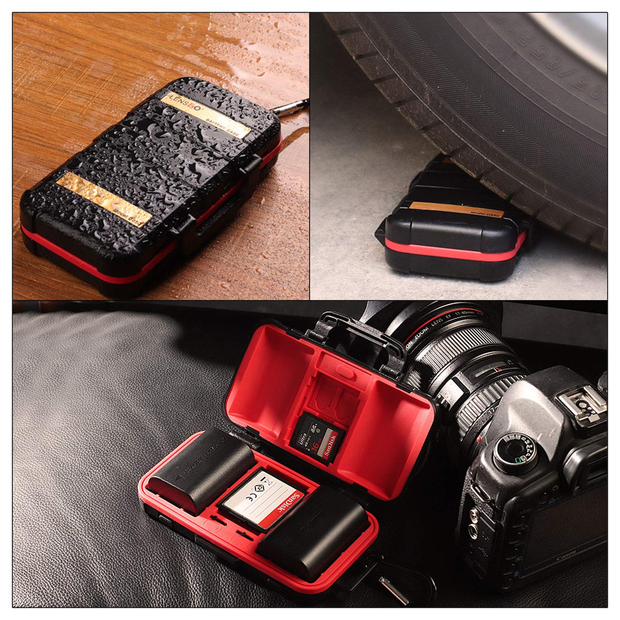 LENSGO D950 Camera Battery And Memory Card Case