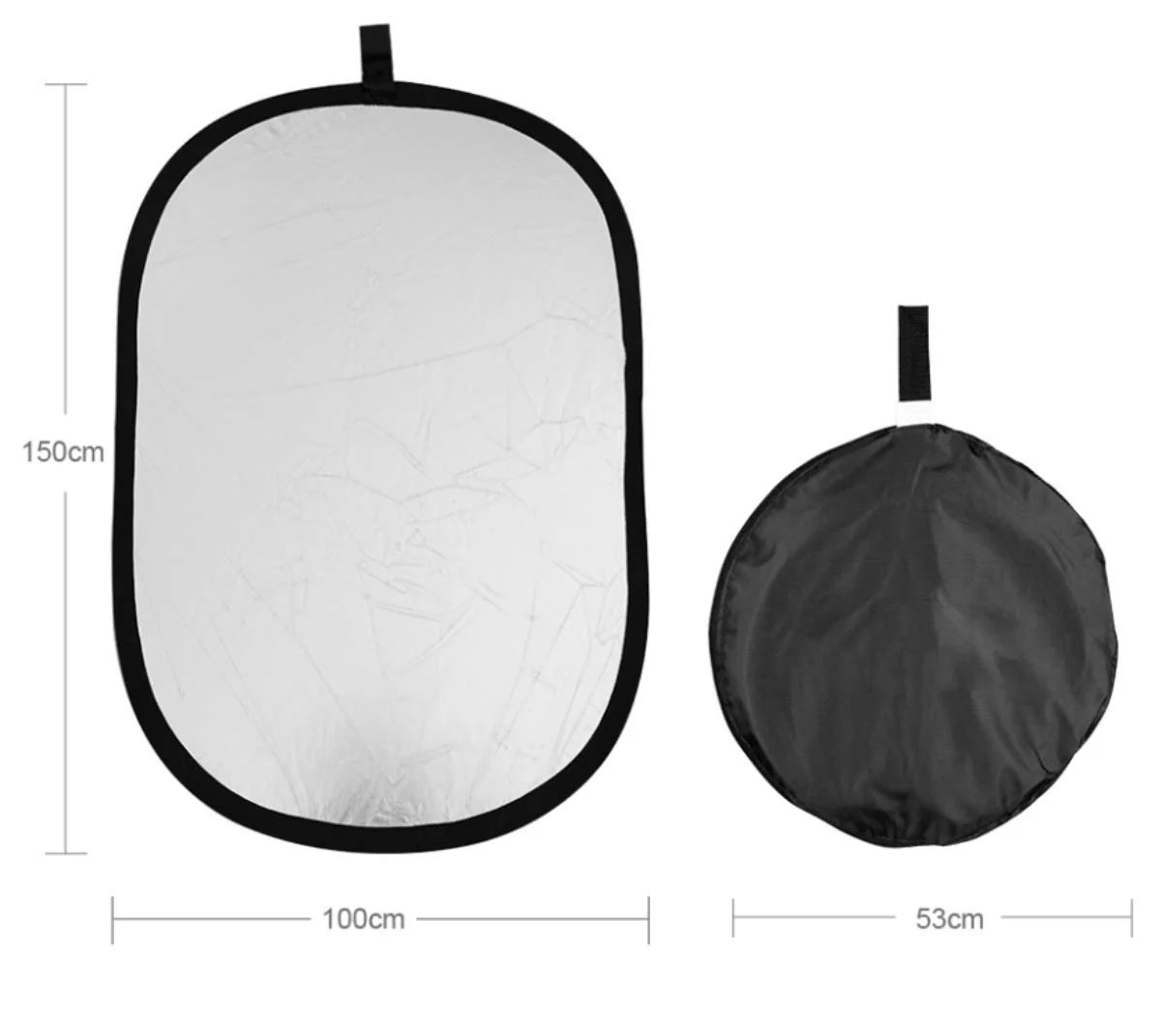 HIFFIN Portable 5 in 1- 100x150cm Collapsible Round Multi Disc Light Reflector