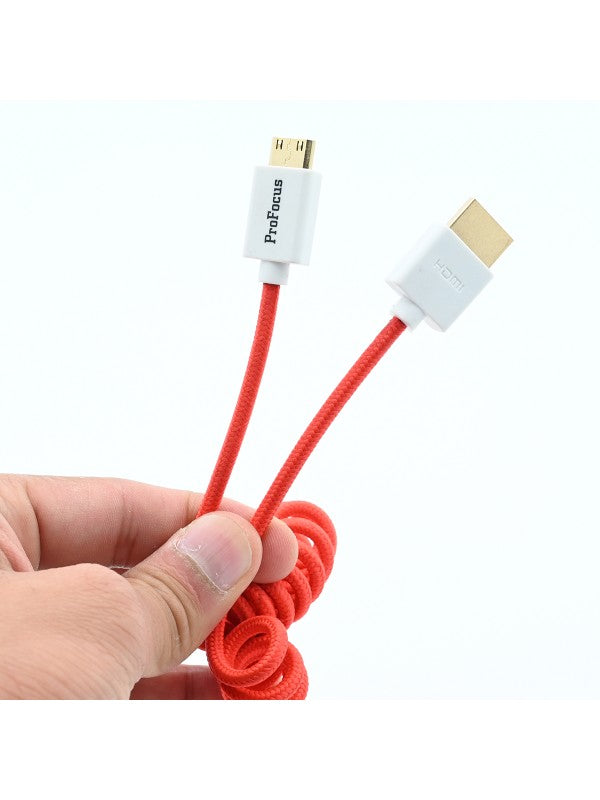 ProFocus 8K Coiled HDMI Cable / HDMI to HDMI / 30CM