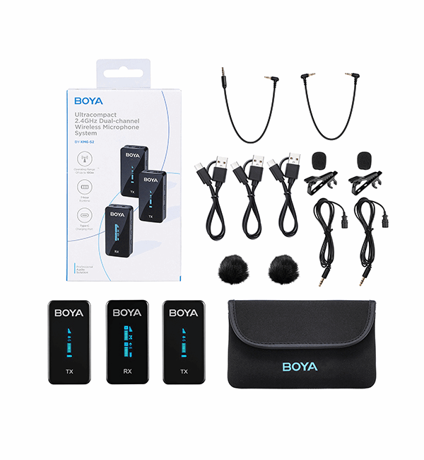 Boya BY-XM6-S2 Ultracompact Dual Channel Wireless Microphone System