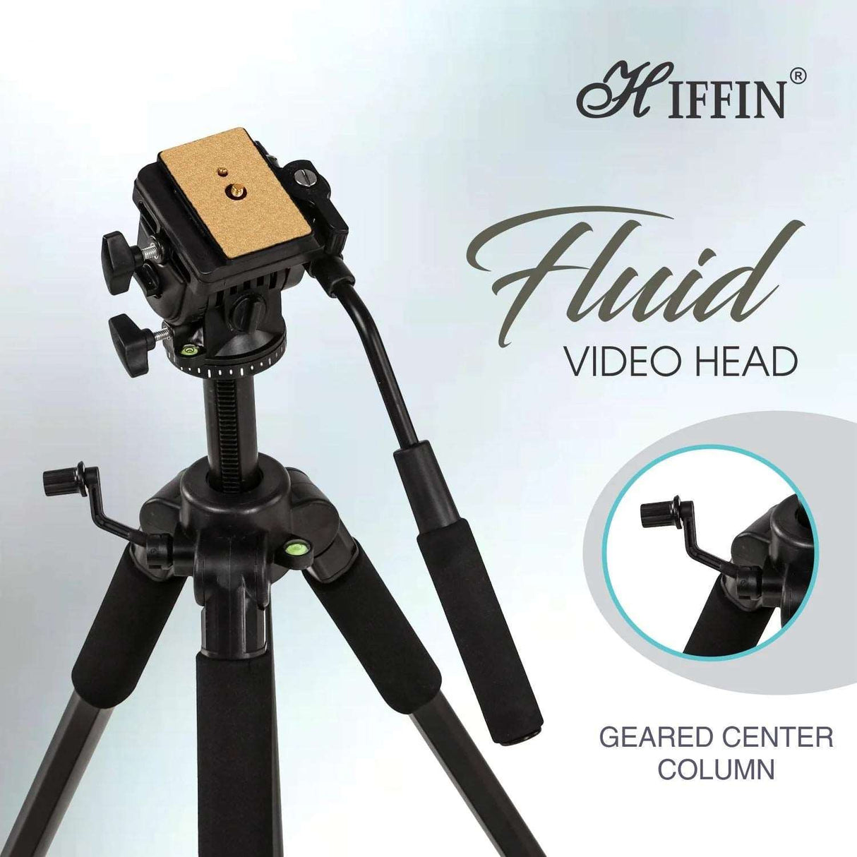 HIFFIN HF 880 (65 Inch) Aluminum Light Weight Tripod with Fluid Video Head