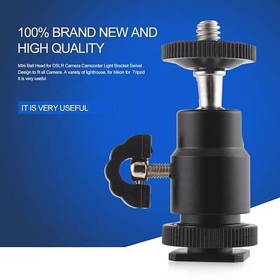 Hiffin 1/4"" Black Small Ball Head