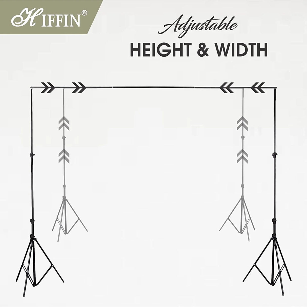 HIFFIN 9Ft X 9Ft Studio Background Support Kit