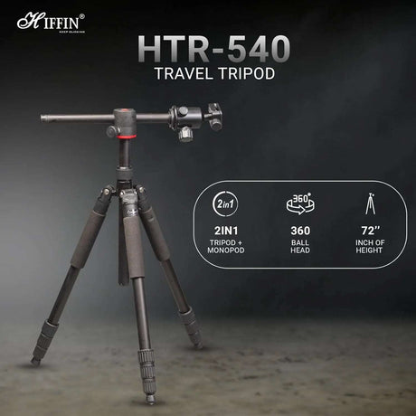 HIFFIN HTR-540 Professional Tripod Monopod with 360 Degree Ball Head