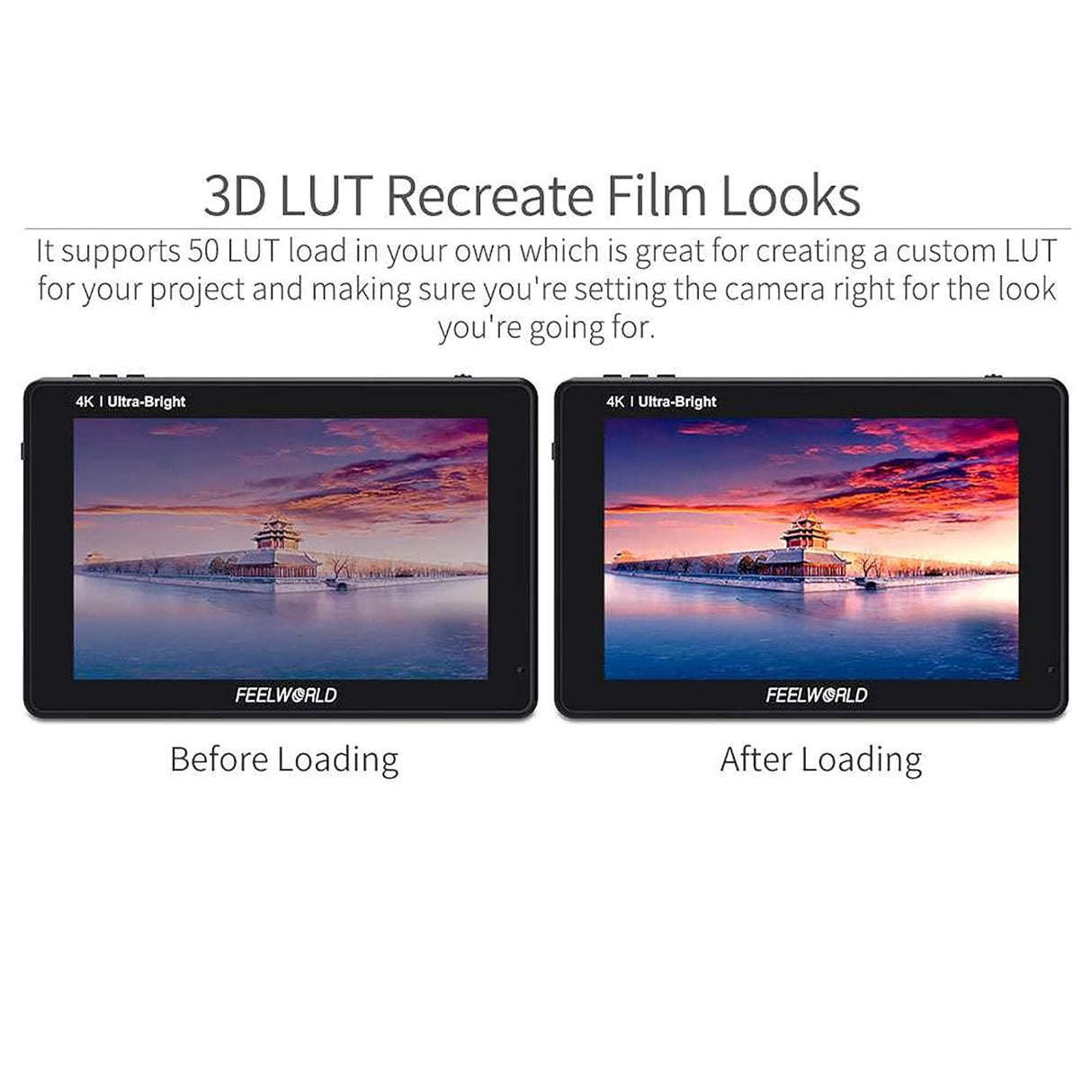 FEELWORLD LUT7 7 Inch 3D LUT Touch Screen On Camera Monitor