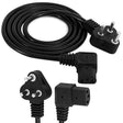 HIFFIN 5 Meter 250 Volts 3 Pin Cable Cord with Box Package - Black