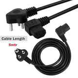 HIFFIN 5 Meter 250 Volts 3 Pin Cable Cord with Box Package - Black